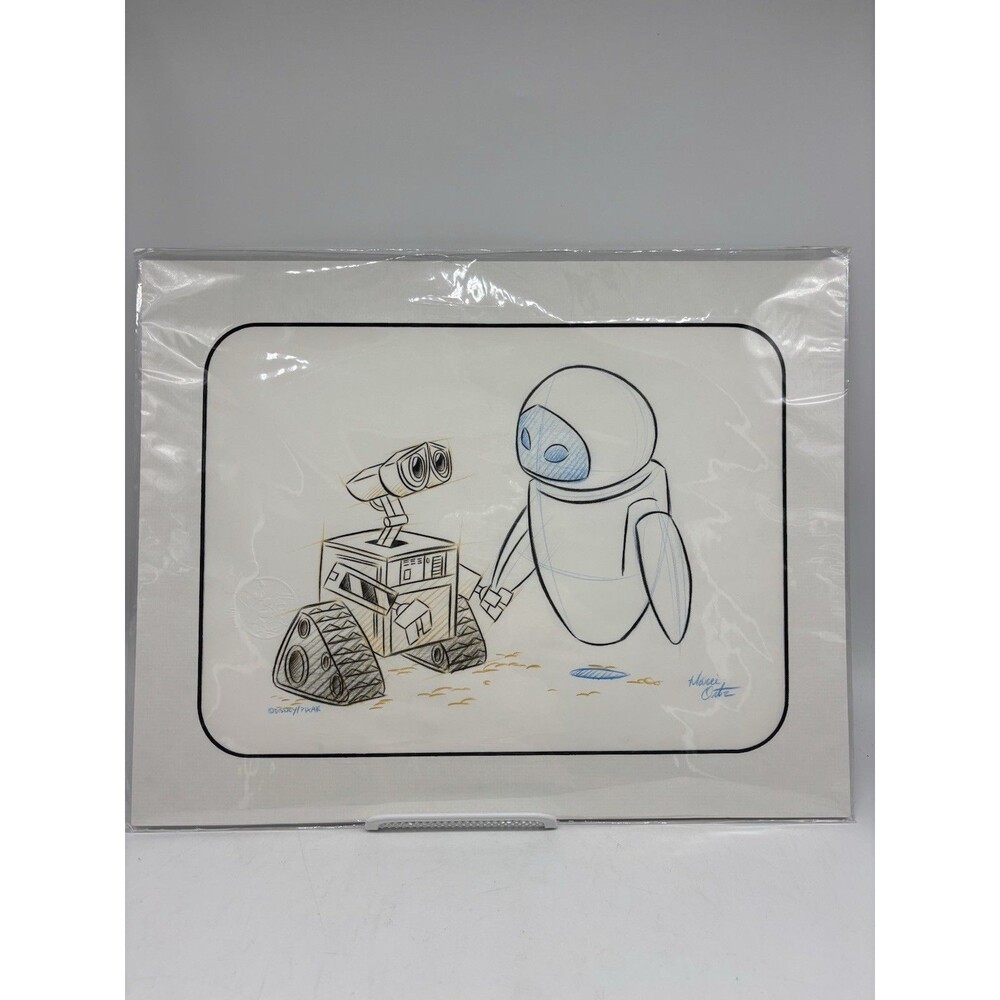 Disney Artist 11x14 Sketch Print WALL-E and Eve Pixar Marie Ortiz Art Of Disney